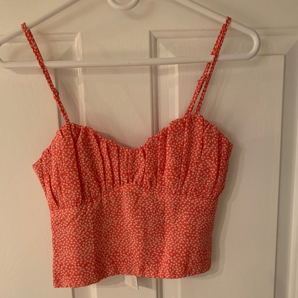 Salmon crop top.